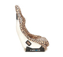 NRG FRP Bucket Seat PRISMA SAVAGE Edition White Pearlized Back Cheetah Leopard Print - Medium-3