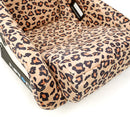 NRG FRP Bucket Seat PRISMA SAVAGE Edition White Pearlized Back Cheetah Leopard Print - Medium-6