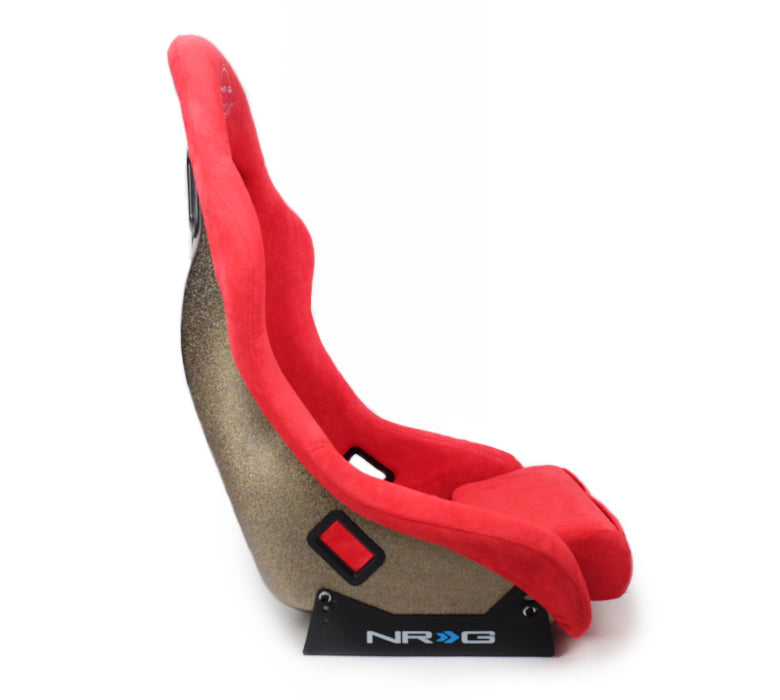 NRG FRP Bucket Seat ULTRA Edition - Medium (Red Alcantara/Pearlized Back) - 0