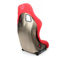 NRG FRP Bucket Seat ULTRA Edition - Medium (Red Alcantara/Pearlized Back)-3