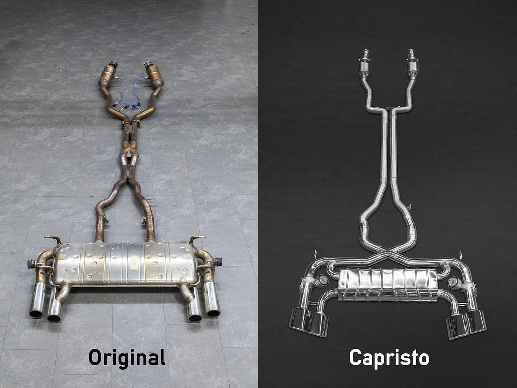 Jaguar F-Type V8 S - Valved Exhaust, Sports Cats (100 Cell), & X-Pipe (Incl. Remote)