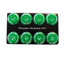 NRG Fender Washer Kit w/Color Matched M8 Bolt Rivets For Plastic (Green) - Set of 8-2