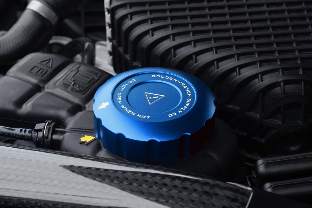 Goldenwrench Blackline Performance BMW M Car Series Coolant Expansion Tank Cap Cover - Motorsport Blue - 0