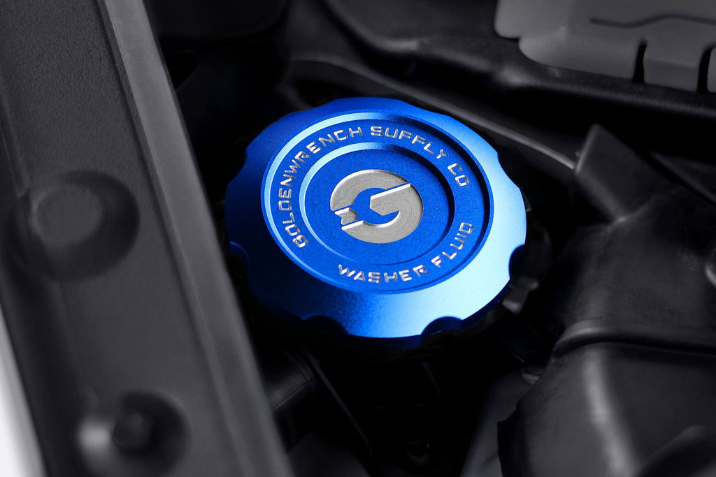 Goldenwrench Blackline Performance BMW M Car F-Chassis Washer Fluid Cap - Motorsport Blue - 0