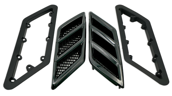 Roush 2015-2023 Roush Mustang Fender Vent Heat Extractors - Gloss Black