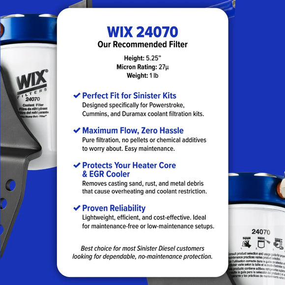Sinister Diesel Coolant Filtration System for 2013-2018 Dodge Cummins 6.7L