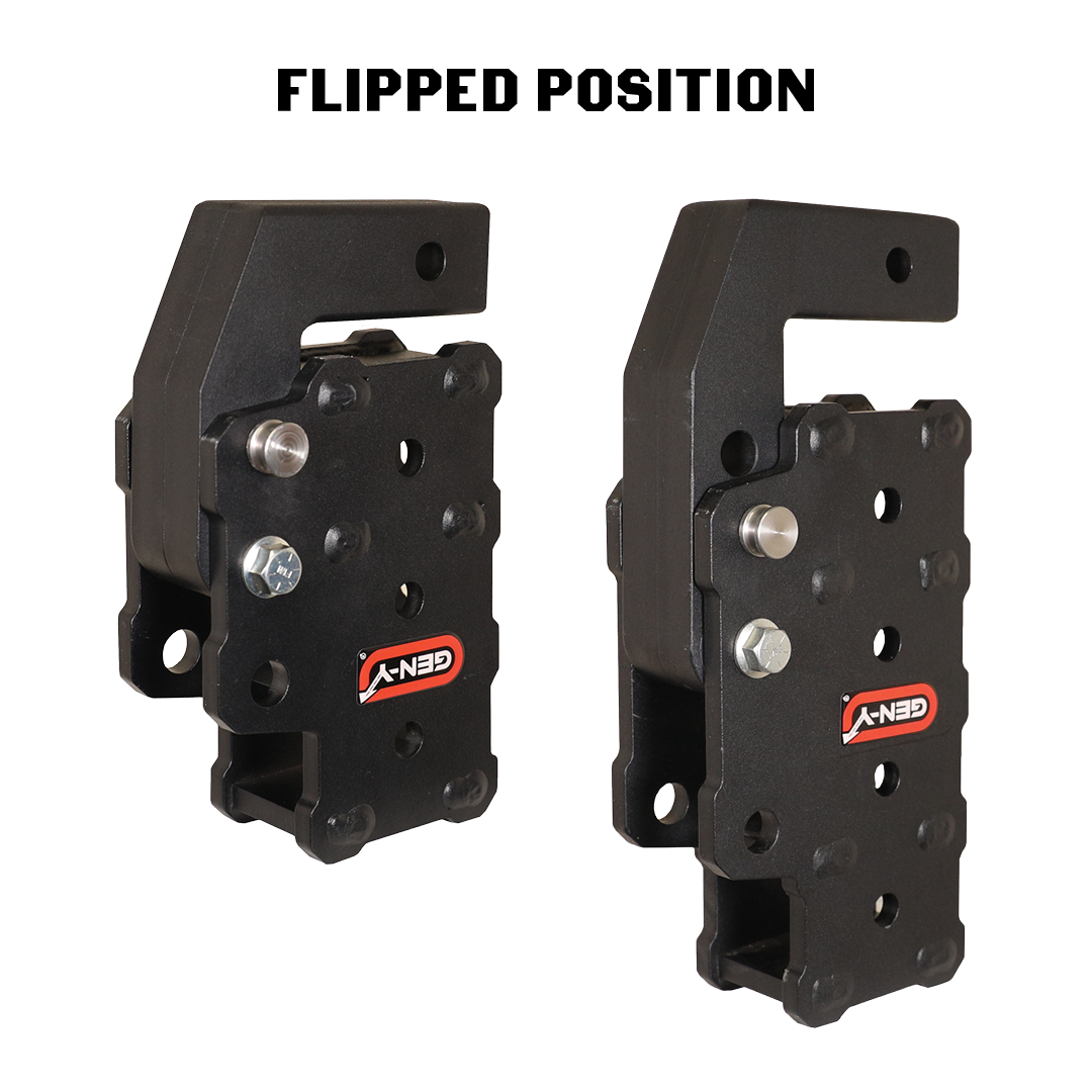 Gen-Y Phantom Flip 2in Shank 9in Drop 1.2K TW 12K Hitch w/GH-044 Dual-Ball Mount - 0