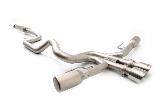 CP-e Ford Focus ST '13- Austenite 3 Dual Cat Back Exhaust. Two Stealth Pipes. D