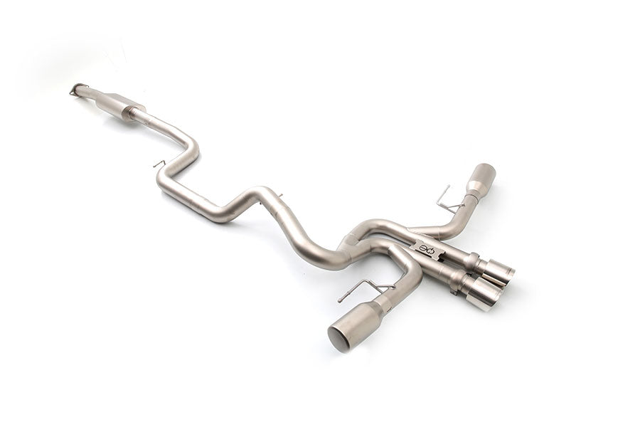CP-e Ford Focus ST '13- Austenite 3 Dual Cat Back Exhaust. Two Stealth Pipes. D