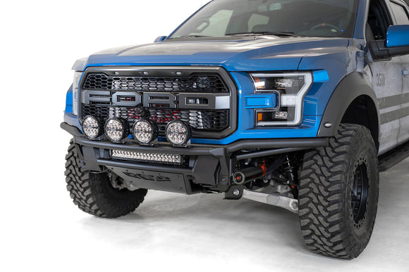 Addictive Desert Designs 17-20 Ford Raptor Pro Bolt-On Front Bumper - Hammer Black