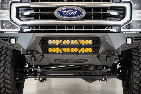 Addictive Desert Designs 17-20 Ford Super Duty Bomber Front Bumper w/ Mounts For 20in Light Bars