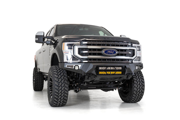 Addictive Desert Designs 17-20 Ford Super Duty Bomber Front Bumper w/ Mounts For 20in Light Bars