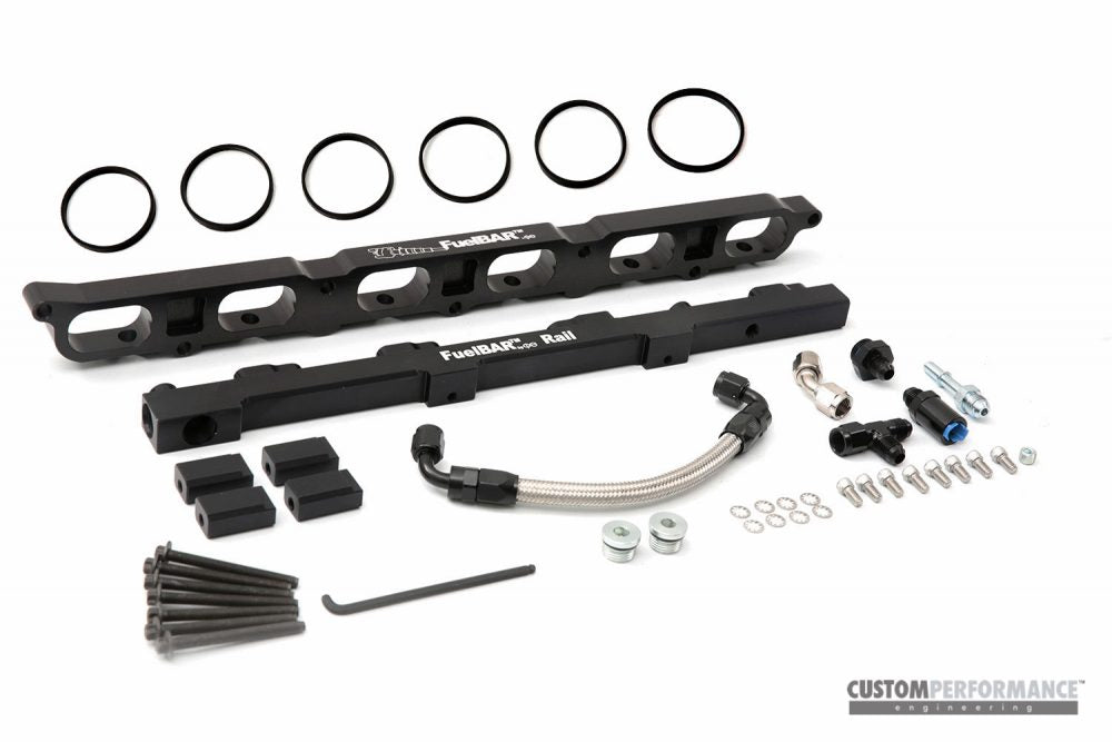 CP-e Fuelbar BMW 3.0 N54 Twin Turbo '06- Port Fuel Sandwich Plate & Fuel Rail /