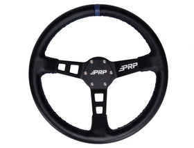 PRP Deep Dish Leather Steering Wheel- Blue