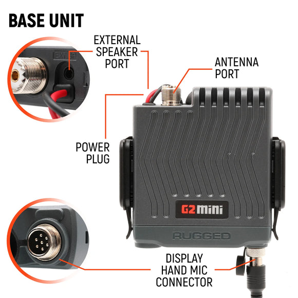 G2 Mini Radio Kit - 30W GMRS Compact Mobile Radio with Antenna