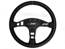 PRP Flat Leather Steering Wheel- Black-1
