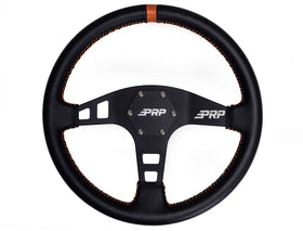 PRP Flat Leather Steering Wheel- Orange