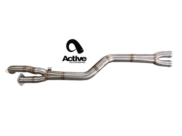 Active Autowerke G80/G82 M3/M4 Signature single mid-pipe with G-brace