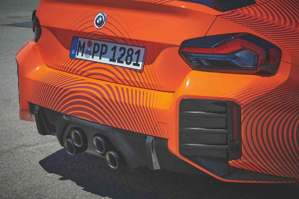 BMW M Performance G87 M2 Carbon Rear Bumper Trim Set - 0