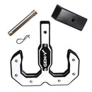 Hulk 2.0 Tow Hook 16K 2" Shank Black/White with GH-007-1 Reducer Sleeve, GH-099 Pin & GH-011 Clip-1
