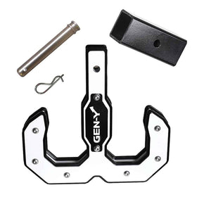 Hulk 2.0 Tow Hook 16K 2" Shank Black/White with GH-007-1 Reducer Sleeve, GH-099 Pin & GH-011 Clip