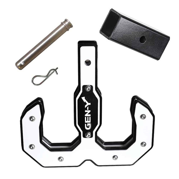 Hulk 2.0 Tow Hook 16K 2" Shank Black/White with GH-007-1 Reducer Sleeve, GH-099 Pin & GH-011 Clip