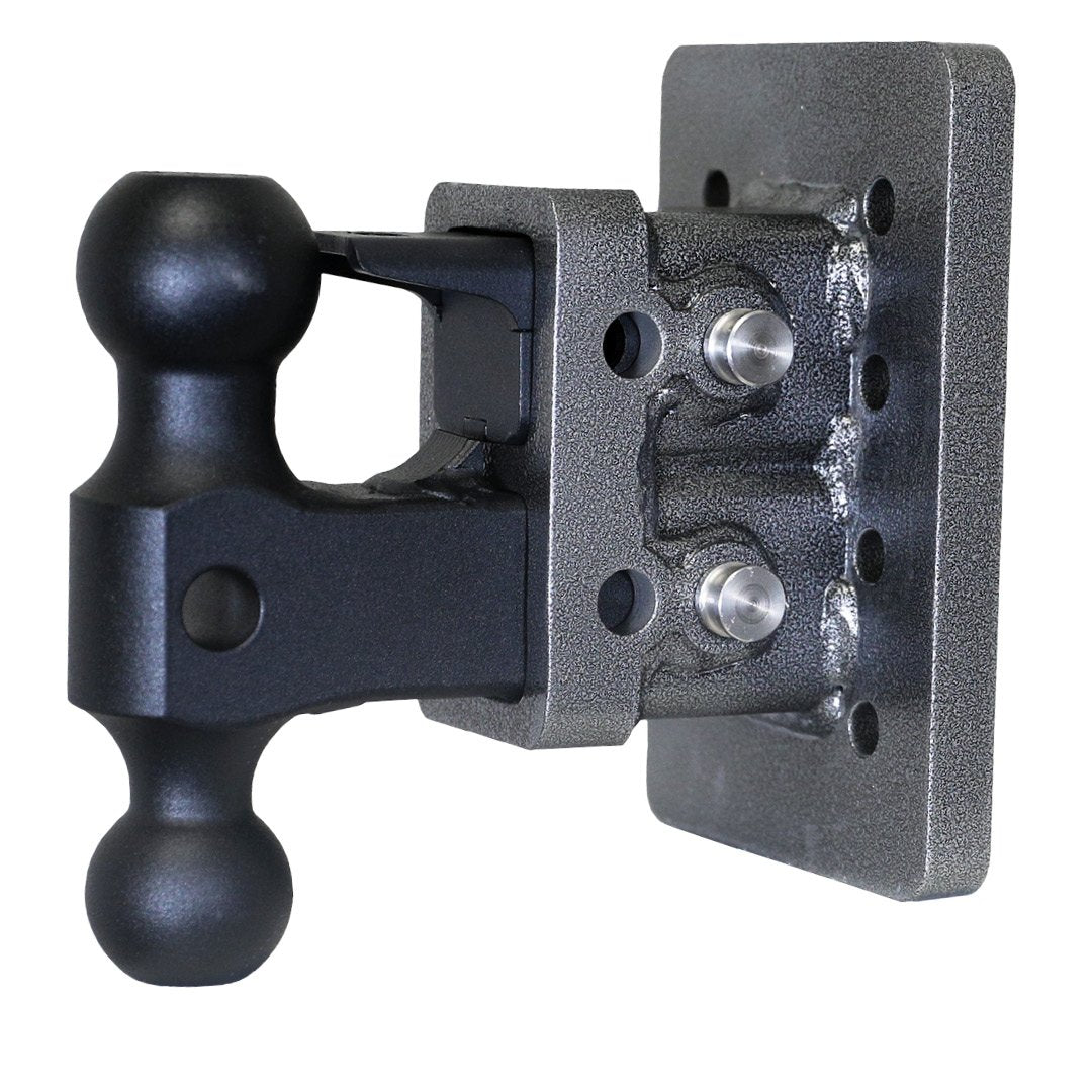 MEGA-DUTY 2" Bolt-On 2.5" Drop 2K TW 16K Hitch & GH-051 Dual-Ball & GH-032 Pintle Lock