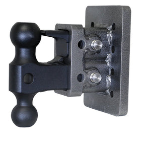 MEGA-DUTY 2" Bolt-On 2.5" Drop 2K TW 16K Hitch & GH-051 Dual-Ball & GH-032 Pintle Lock