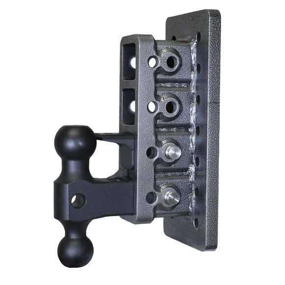 MEGA-DUTY 2" Bolt-On 7.5" Drop 2K TW 16K Hitch & GH-051 Dual-Ball & GH-032 Pintle Lock