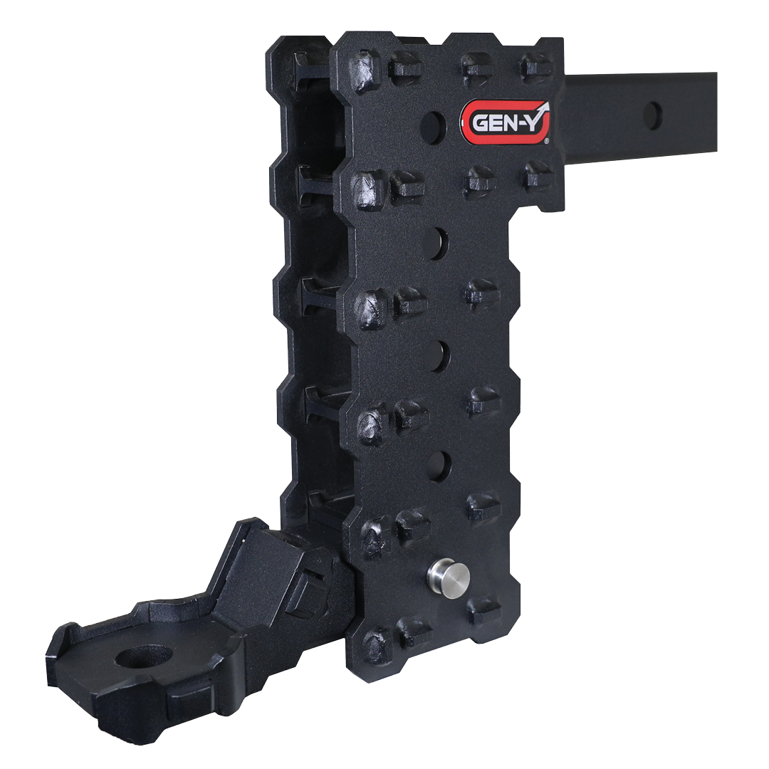PHANTOM-X 2" Hollow Shank 9.5" Drop .7K TW 7K Hitch & GH-13051X Platinum Ball Mount