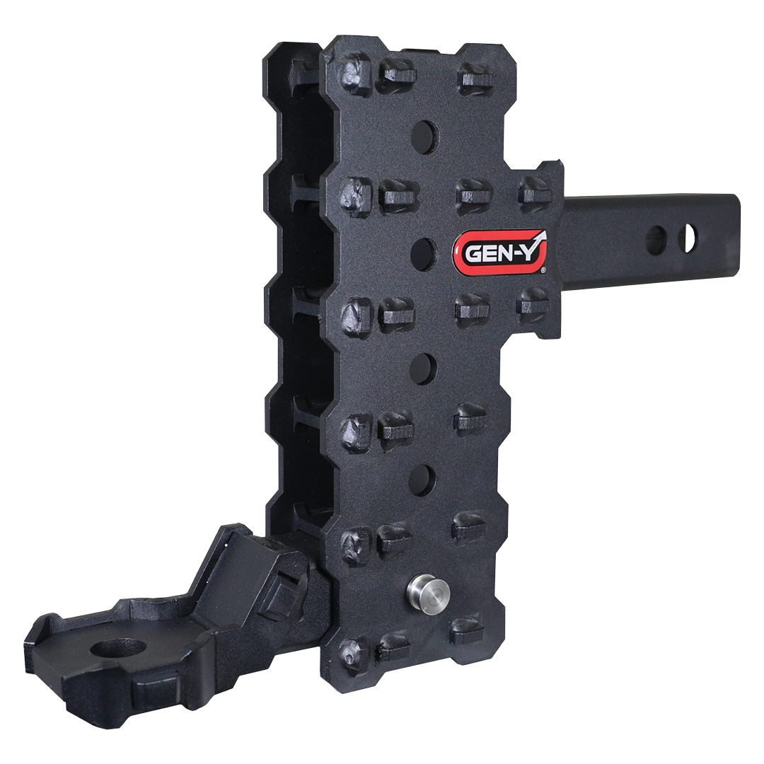 PHANTOM-X 2" Hollow Shank 7" Offset Drop .7K TW 7K Hitch & GH-13051X Platinum Ball Mount