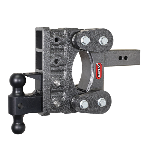 The BOSS TORSION-FLEX 2.5" Shank 6" Drop 2.4K TW 21K Hitch & GH-061 Dual-Ball & GH-062 Pintle Lock