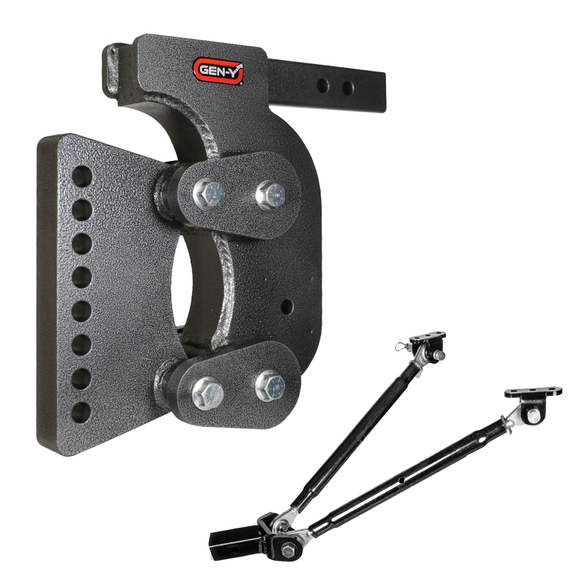 The BOSS TORSION-FLEX 2" Weight Distribution Shank 12.5" Drop 1.7K TW 16K Hitch & GH-0100 Stabilizer Kit