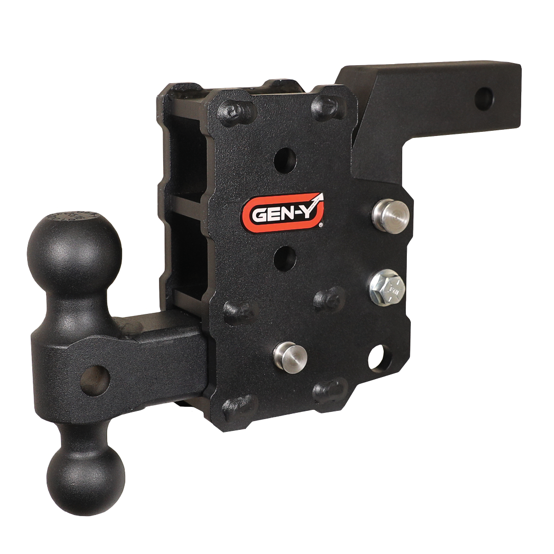 Gen-Y Phantom Flip 2in Shank 6in Drop 1.2K TW 12K Hitch w/GH-044 Dual-Ball Mount