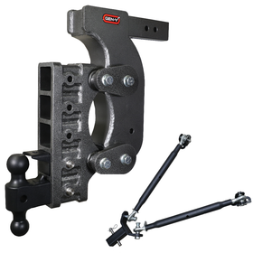 The BOSS TORSION-FLEX 2.5" Receiver 18" Drop 2.4K TW 21K Hitch & GH-061 Dual-Ball & GH-062 Pintle Lock & GH-0101 Stab Kit