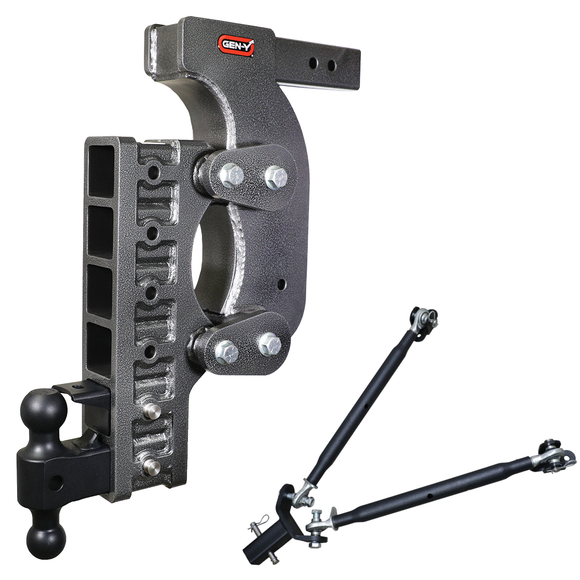 The BOSS TORSION-FLEX 2.5" Receiver 21" Drop 2.4K TW 21K Hitch & GH-061 Dual-Ball & GH-062 Pintle Lock & GH-0101 Stab Kit