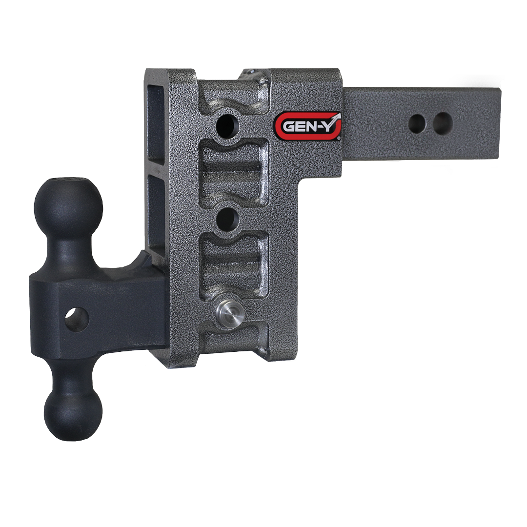 MEGA-DUTY 2.5" Shank 6" Drop 3.5K TW 32K Hitch & GH-0161 Dual-Ball