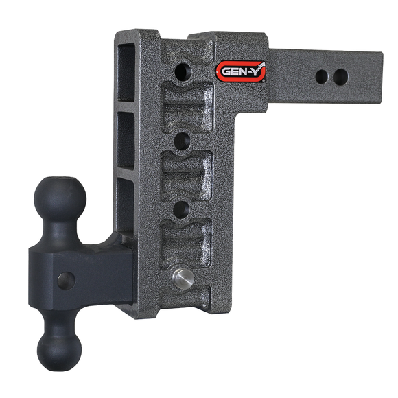 MEGA-DUTY 2.5" Shank 9" Drop 3.5K TW 32K Hitch & GH-0161 Dual-Ball
