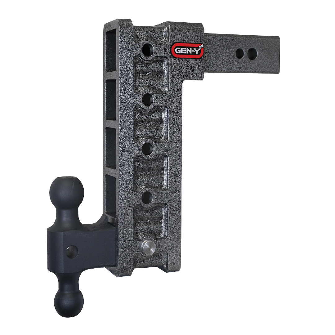 MEGA-DUTY 2.5" Shank 12" Drop 3.5K TW 32K Hitch & GH-0161 Dual-Ball