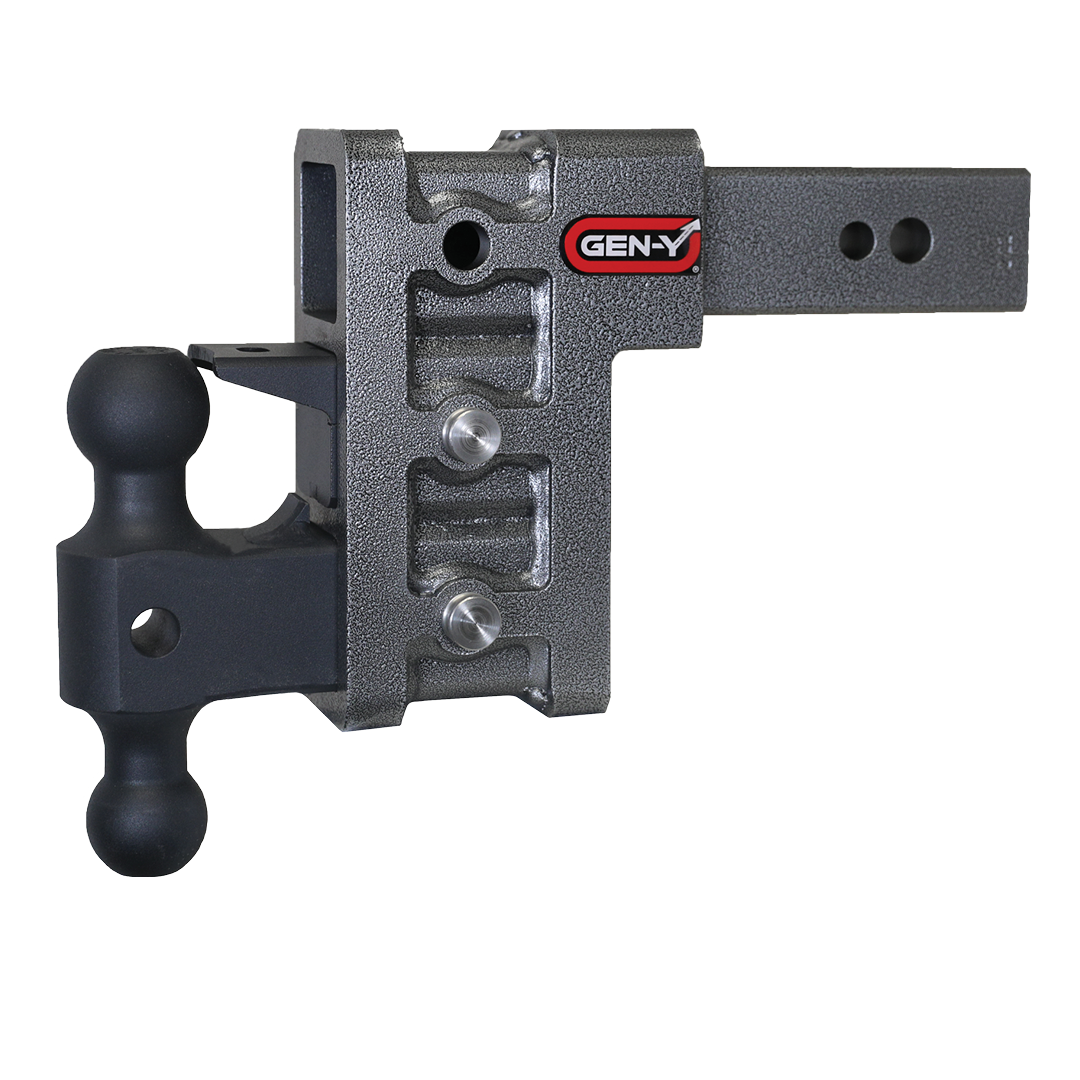 MEGA-DUTY 2.5" Shank 6" Drop 3.5K TW 32K Hitch & GH-0161 Dual-Ball & GH-0162 Pintle Lock