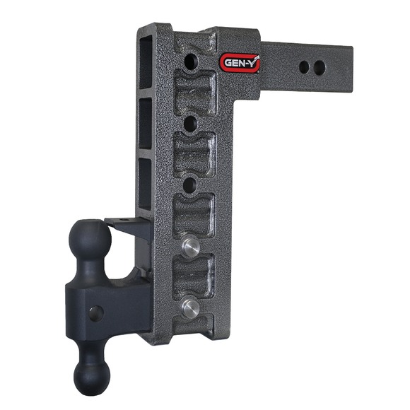 MEGA-DUTY 2.5" Shank 12" Drop 3.5K TW 32K Hitch & GH-0161 Dual-Ball & GH-0162 Pintle Lock