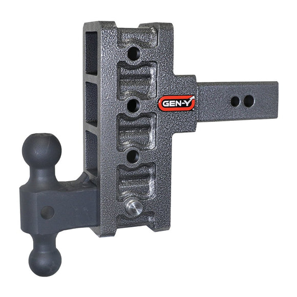 MEGA-DUTY 2.5" Offset Shank 3" rise, 6" Drop 3.5K TW 32K Hitch & GH-0161 Dual-Ball