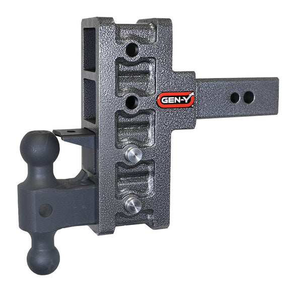 MEGA-DUTY 2.5" Offset Shank 3" Rise, 6" Drop 3.5K TW 32K Hitch & GH-0161 Dual-Ball & GH-0162 Pintle Lock