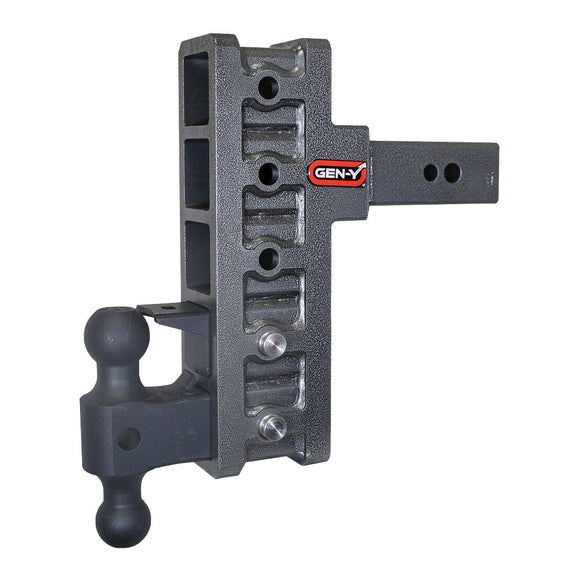 MEGA-DUTY 2.5" Offset Shank 3" Rise, 9" Drop 3.5K TW 32K Hitch & GH-0161 Dual-Ball & GH-0162 Pintle Lock