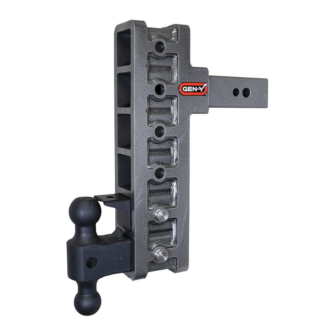 MEGA-DUTY 2.5" Offset Shank 3" Rise, 12" Drop 3.5K TW 32K Hitch & GH-0161 Dual-Ball & GH-0162 Pintle Lock