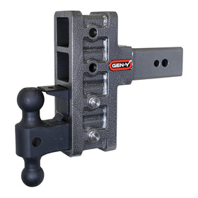 MEGA-DUTY 3" Offset Shank 3" Rise, 6" Drop 3.5K TW 32K Hitch & GH-0161 Dual-Ball & GH-0162 Pintle Lock