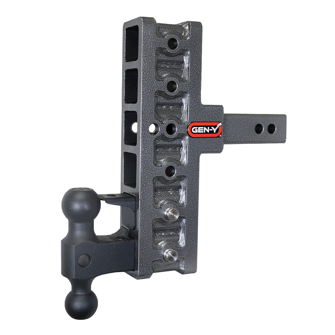 MEGA-DUTY 2" Offset Shank 5" Rise, 7.5" Drop 2K TW 16K Hitch & GH-051 Dual-Ball & GH-032 Pintle Lock