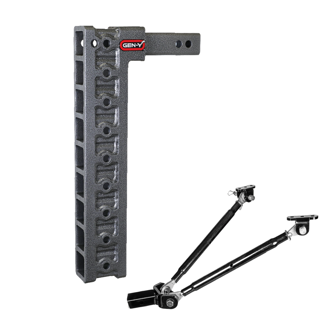 MEGA-DUTY 2" Shank 20" Drop 1.5K TW 10K Hitch & GH-0100 Stabilizer Kit