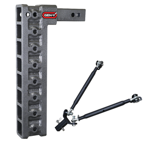 MEGA-DUTY 2" Shank 17.5" Drop 1.5K TW 10K Hitch & GH-031 Dual-Ball & GH-0100 Stabilizer Kit