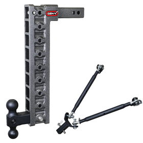 MEGA-DUTY 2" Shank 20" Drop 1.5K TW 10K Hitch & GH-031 Dual-Ball & GH-0100 Stabilizer Kit